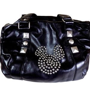 Rare Disney World Black Studded Satchel